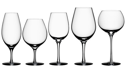 Cocktail Glass Collection isolated on white + clipping path.