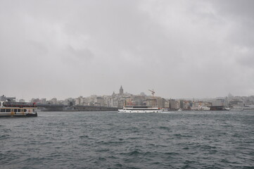 Naklejka premium view of the bosphorus strait