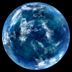 blue planet in space.