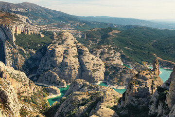 Vadiello reservoir in Guara Natural Park, Huesca, Spain