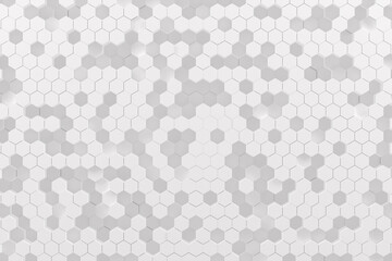 Abstract geometric background made of chaotic hexagonal surface polygons.
