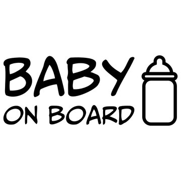 Baby on board, Car decal for baby