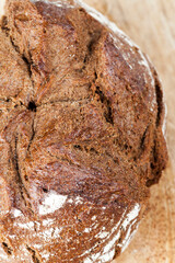 fresh and soft rye bread made from rye and wheat flour