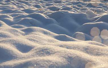 deep snow drifts after the last snowfall