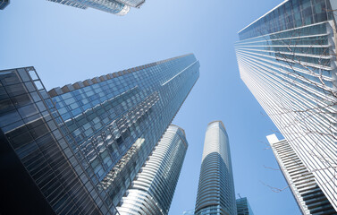 Fototapeta na wymiar Modern buildings in Toronto city, Canada