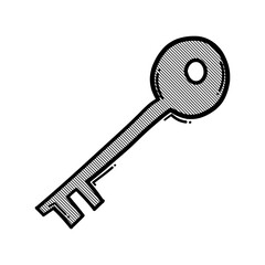 key doodle vector icon. Drawing sketch illustration hand drawn line eps10