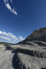 The extreme terrain near Mammoth Hot Springs in Yellowstone National Park