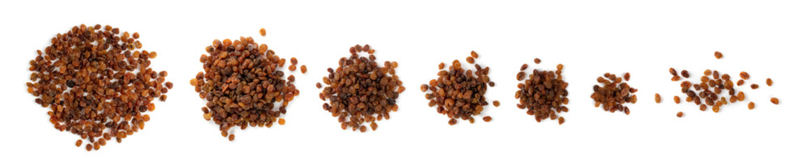 Heap of Dark Brown Sweet Raisins, Dried Grapes Pile
