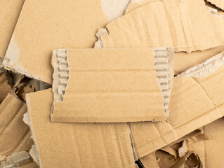 Cardboard, Carton, Ripped Kraft Paper, Wrapping Piece