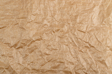 Crumpled Craft Paper Top View with Copy Space for Collages