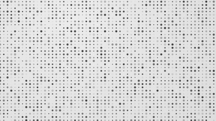 Dot white black pattern gradient texture background. Abstract  technology big data digital concept. 3d rendering.