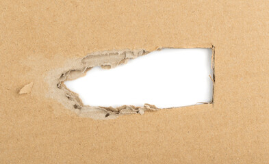 Cardboard, Carton, Ripped Kraft Paper, Wrapping Piece