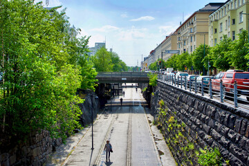 Obraz premium Finlandia, Helsinki, pedestrian and bicycle lane