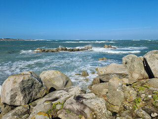 Fototapeta na wymiar Guernsey Channel Islands, Rousse Headland
