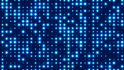 Dot  white blue pattern screen led light gradient texture background. Abstract  technology big data digital background. 3d rendering.