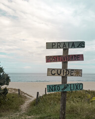 sign on the beach