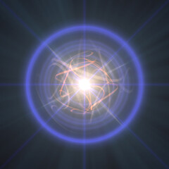 Naklejka premium Highly magnetized rotating neutron star