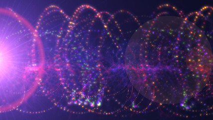 spiral particle light dna illustration