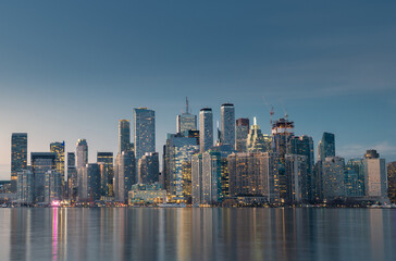 Obraz premium Toronto city skyline at night, Ontario, Canada
