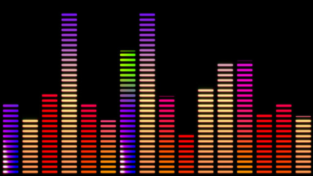 Digital equalizer bar graph illustration