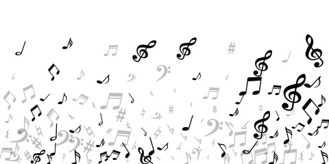 Musical notes cartoon vector design. Audio