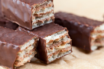 milk chocolate candies close-up
