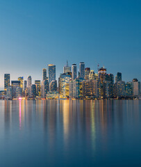Fototapeta na wymiar Toronto city skyline at night, Ontario, Canada