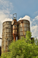 Germany, North Rhine-Westphalia, Duisburg. Landschaftspark Duisburg-Nord, public park designed to heal and understand the industrial past.
