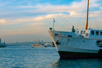 Ferry of Istanbul at Kadikoy Bay