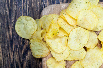 crispy chips made from potatoes and deep-fried
