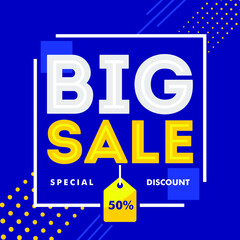 Sale banner template design Big sale special offer Vector illustration 