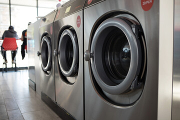 Washing machines in the laundry room