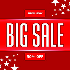 Sale banner template design Big sale special offer Vector illustration 