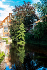 Fototapeta na wymiar River Ilmenau in Lüneburg, Germany