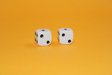 dice on a white background