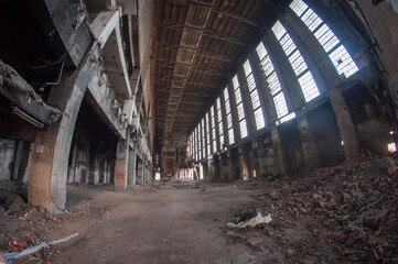 Obraz premium Abandoned power plant EC2 in Poland