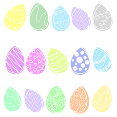 Abstract Vector Easter Chick Egg Decoration Illustrations