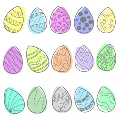 Abstract Vector Easter Chick Egg Decoration Illustrations