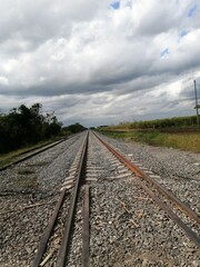 Fototapeta premium railway in the countryside