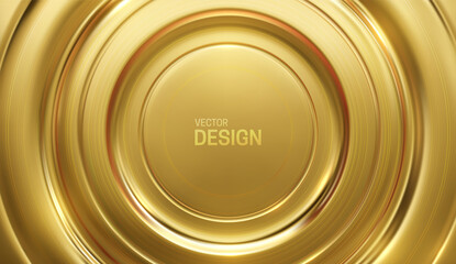 Golden circular background. Achievement plaque concept.