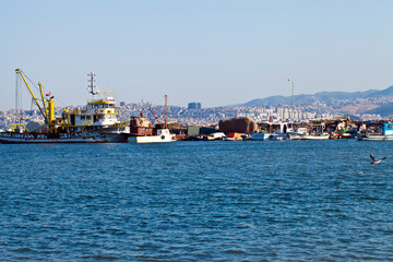 Transportation place Dock near the Sea