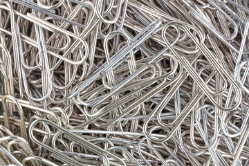 Lots of silver paper clips