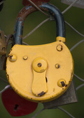 a padlock for locking apartments and houses