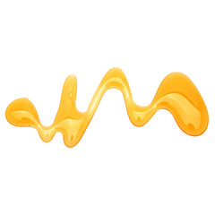 Sweet honey drips isolated on white background. Syrup droplet, nectar drops.