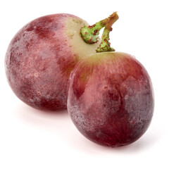 Red grape berry bunch isolated on white background cutout