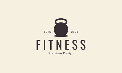 kettlebell silhouette black simple gym fitness logo design vector icon symbol illustration