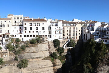 Fototapeta na wymiar Houses on Cliff in Ronda, Spain