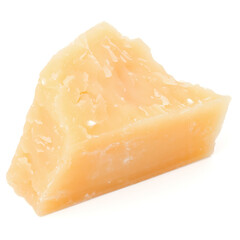 One parmesan cheese shred isolated on white background cutout