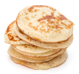 Pancakes  stack on white background