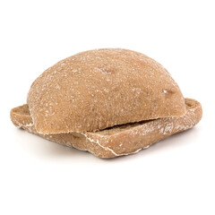 sliced Ciabatta bread isolated on white background cut out
